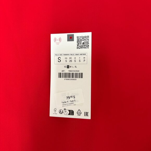 Zara small red midi dress NWOT - Picture 12 of 12